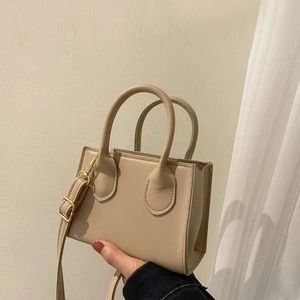 Small beige crossbody bag